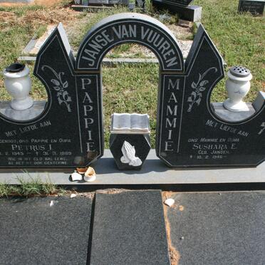 VUUREN Petrus J., Janse van 1945-1989 &amp; Susara E. JANSEN 1948-