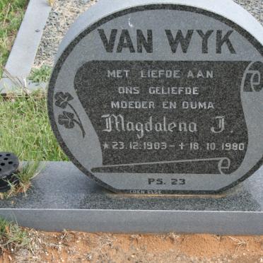WYK Magdalena J., van 1903-1980