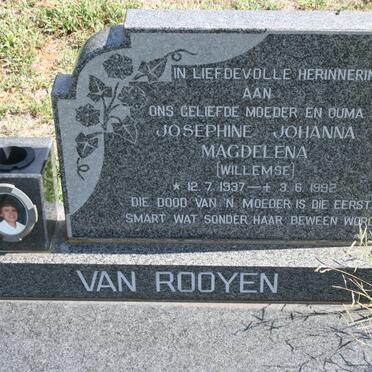 ROOYEN Josephine Johanna Magdelana, van nee WILLEMSE 1937-1992