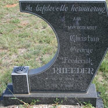 RHEEDER Christian George Frederick 1943-1988
