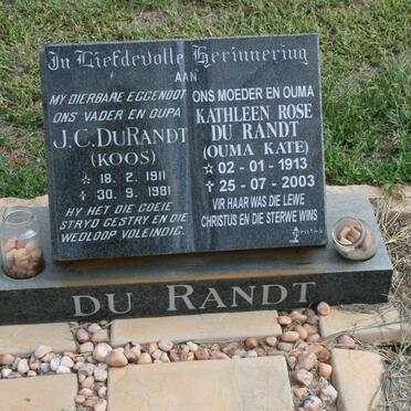 RANDT J.C., du 1911-1981 &amp; Kathleen Rose 1913-2003