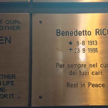 RICCI Benedetto 1913-1991