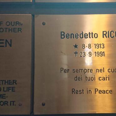 RICCI Benedetto 1913-1991