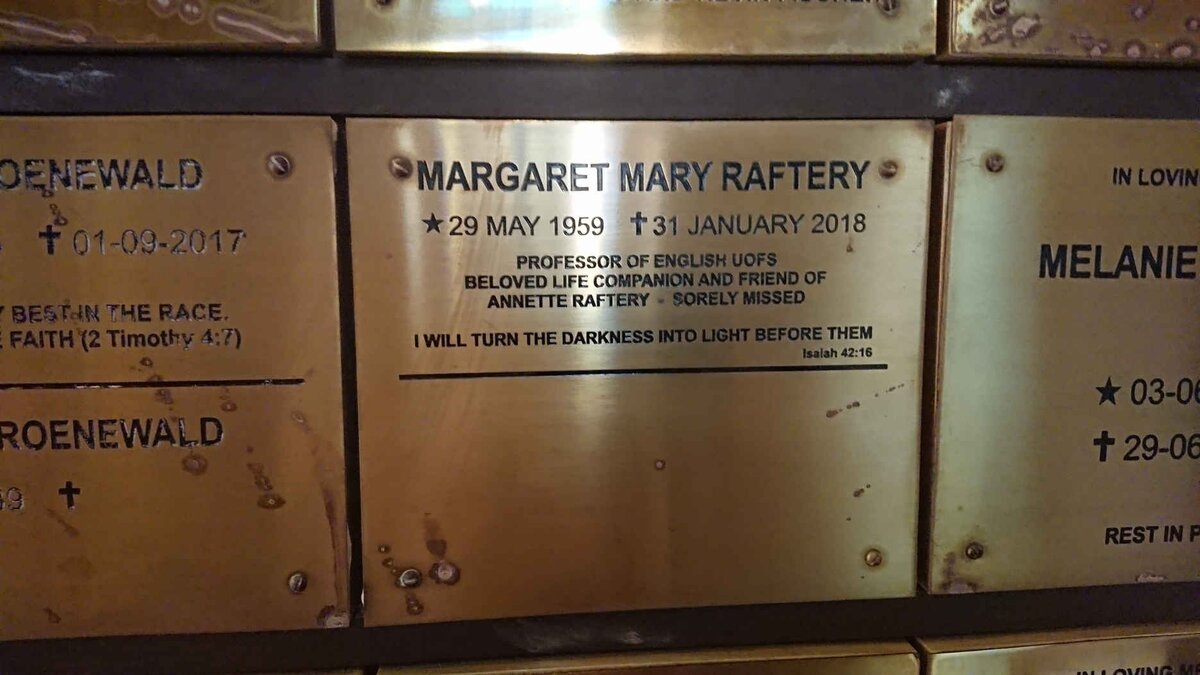 RAFTERY Margaret Mary 1959-2018