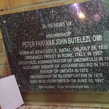 BUTELEZI Peter Fanyana John 1930-1997