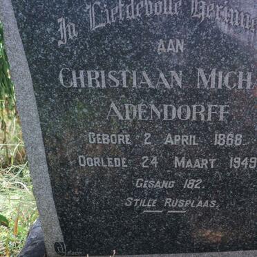 ADENDORFF Christiaan Michael 1868-1949