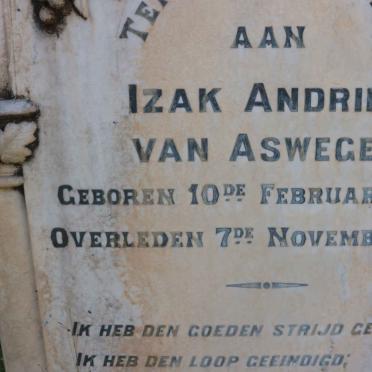ASWEGEN Izak Andries, van 1880-1918 &amp; Anna Margaretha Adriana BRITZ 1887-1952