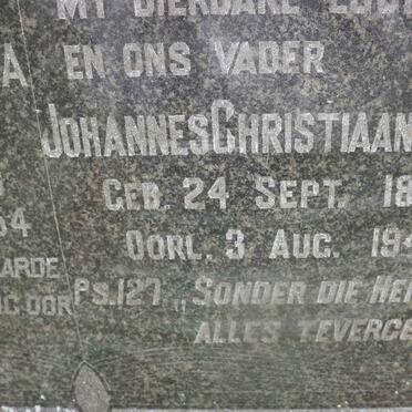 BUYS Johannes Christiaan 1859-1943 &amp; Magdalena Catharina 1866-1954