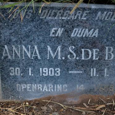 BEER Anna M.S., de 1903-1977 :: DE BEER Louisa 1929-1945