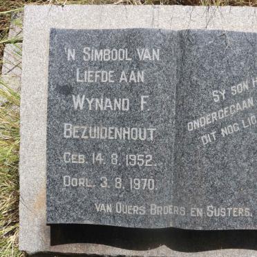 BEZUIDENHOUT Wynand F. 1952-1970