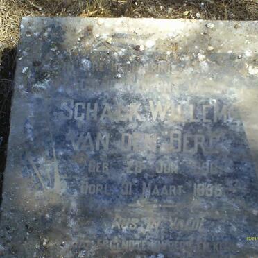 BERG Schalk Willem, van den 1896-1955