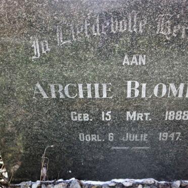 BLOMERUS Archie 1888-1947