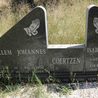COERTZEN Willem Johannes 1932-2015 &amp; Isabella Jakoba F. VAN DER WALT 1932-1993