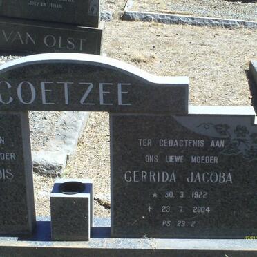 COETZEE Nicolaas Francois 1917-1992 &amp; Gerrida Jacoba 1922-2004