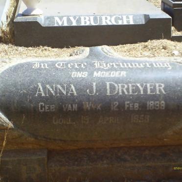 DREYER Anna J. nee VAN WYK 1899-1958
