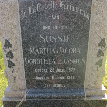 ERASMUS Martha Jacoba Dorothea nee BEUKES 1877-1946
