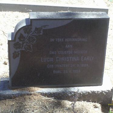 EARLY Lucia Christina nee VENTER 1884-1954