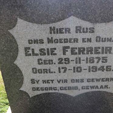 FERREIRA Elsie 1875-1946