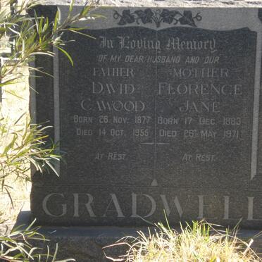 GRADWELL David Cawood 1877-1955 &amp; Florence Jane 1883-1971