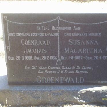GROENEWALD Daniel Jacobus 1880-1955 &amp; Susanna Margaritha 1887-1974