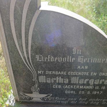 GROVE Martha Margaretha nee ACKERMANN 1890-1947