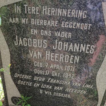 HEERDEN Jacobus Johannes, van 1871-1942