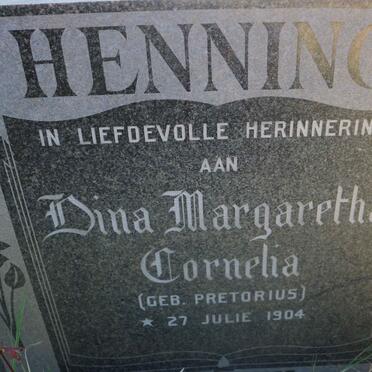 HENNING Dina Margaretha Cornelia nee PRETORIUS 1904-