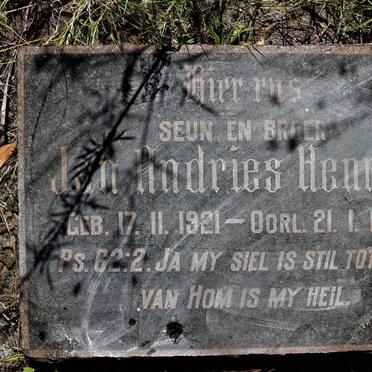 HENNING Jan Andries 1921-1943