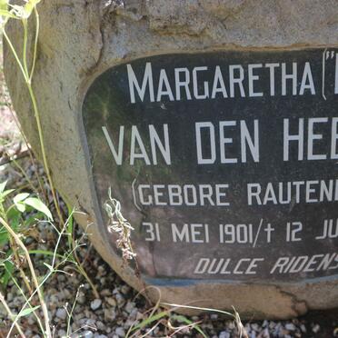 HEEVER Margaretha, van den nee RAUTENBACH 1901-1999