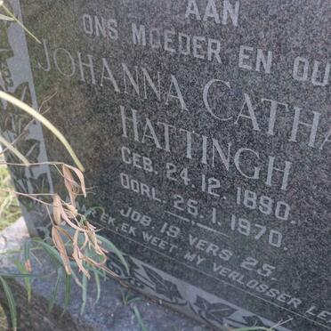 HATTINGH Johanna Catharina 1890-1970