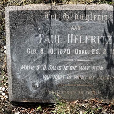 HELFRITZ Paul 1870-1947