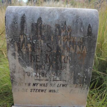 KLERK Maria Susanna, de -1947