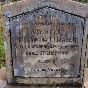 McQUEEN Christina Wilhelmina Elizabeth nee LOGENBERG 1866-1943