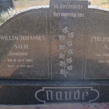 NAUDE Willem Johannes 1890-1947 &amp; Philippa Jacoba THERON 1900-1983