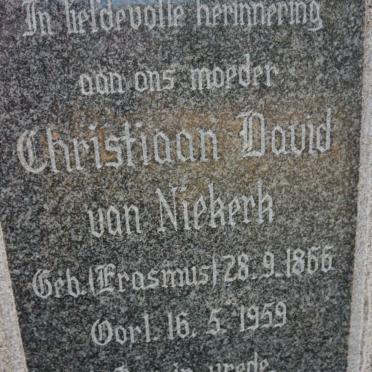 NIEKERK Petrus Cornelius, van 1864-1952 &amp; Christiaan David ERASMUS 1866-1959
