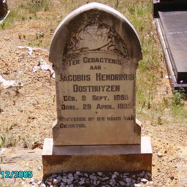 OOSTHUYZEN Jacobus Hendrikus 1895-1935