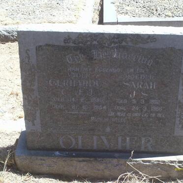 OLIVIER Gerhardus C.J.J. 1888-1954 &amp; Sarah J.S. 1892-1966