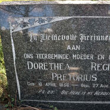 PRETORIUS Dorethea Regina 1856-1946