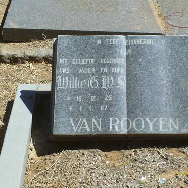 ROOYEN G.W.S., VAN 1925-1987