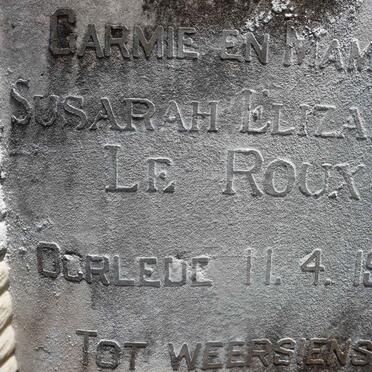 ROUX Pieter, le -1948 &amp; Susarah Elizabeth -1964