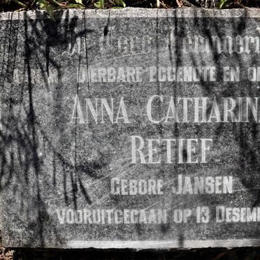 RETIEF Anna Catharina nee JANSEN -1946