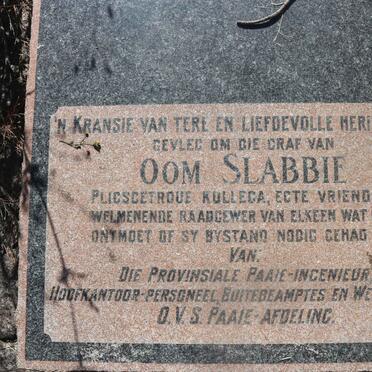 SLABBERT Marthinus Cornelius 1888-1948