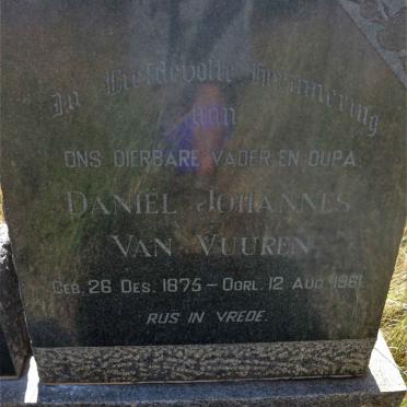 VUUREN Daniel Johannes, van 1875-1961