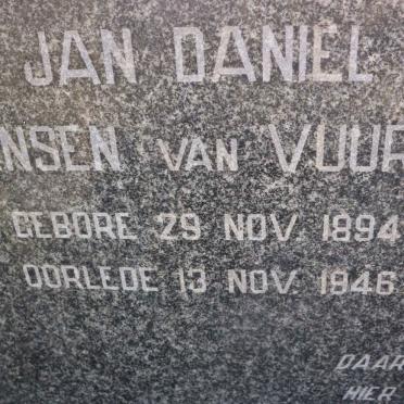 VUUREN Jan Daniel, Jansen van 1894-1946 &amp; Dina Johanna Magdalena VAN TONDER 1884-1948