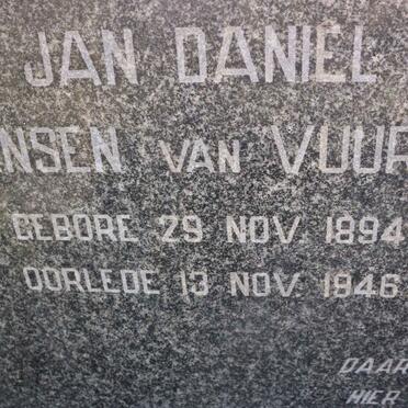 VUUREN Jan Daniel, Jansen van 1894-1946 &amp; Dina Johanna Magdalena VAN TONDER 1884-1948