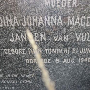 VUUREN Jan Daniel, Jansen van 1894-1946 &amp; Dina Johanna Magdalena VAN TONDER 1884-1948