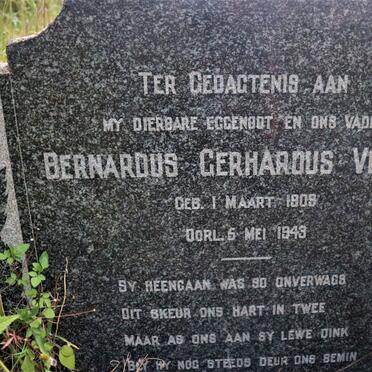 VENTER Bernardus Gerhardus 1909-1943
