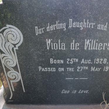 VILLIERS Viola, de 1928-1946