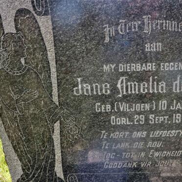 WAAL Jane Amelia, de nee VILJOEN 1920-1945