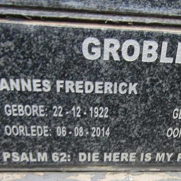 GROBLER Johannes Frederick 1922-2014 &amp; Naomi 1930-2015